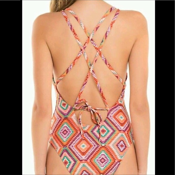 Tori Praver Seafoam one piece swim NWT sz xs - Picture 5 of 5